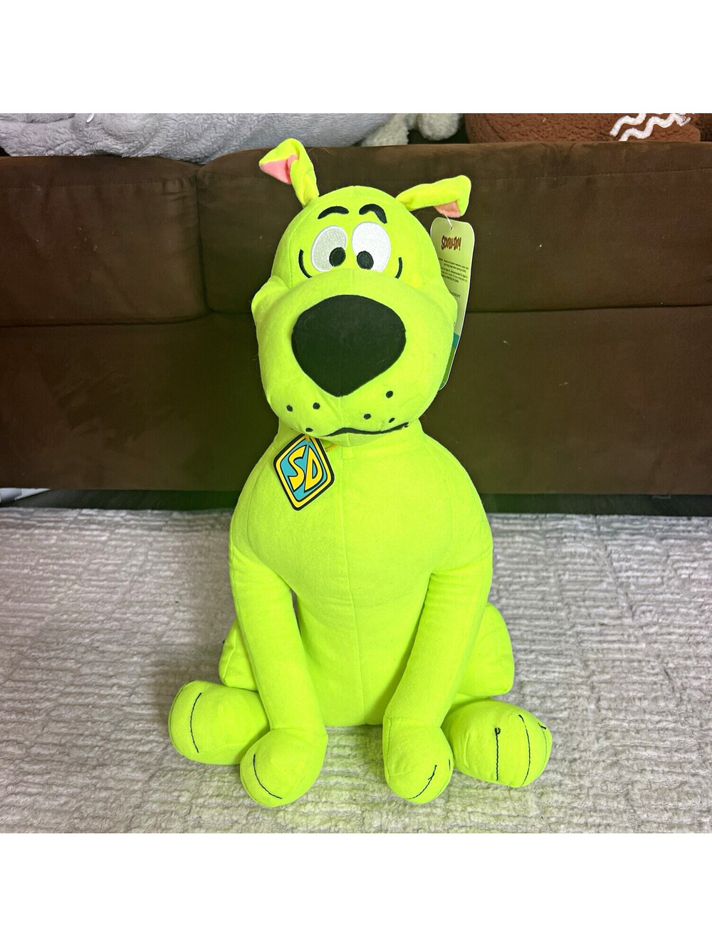Toy Factory Scooby-Doo 19in Fluorescent Green Plush Dog Stuffed Animal 2022
